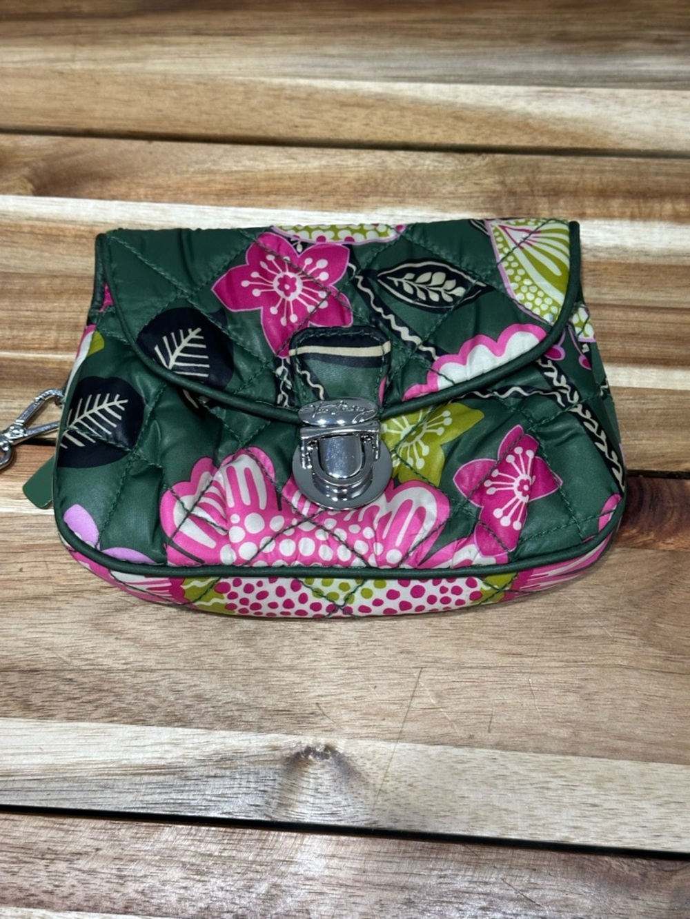 Vera Bradley Olivia Pink Puffy Wristlet